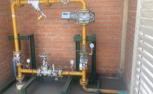 Estación reguladora de presión de gas natural