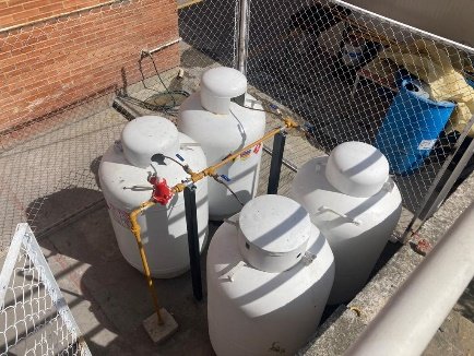 Batería de tanques estacionarios de GLP instalada por NC Ingeniería DS SAS